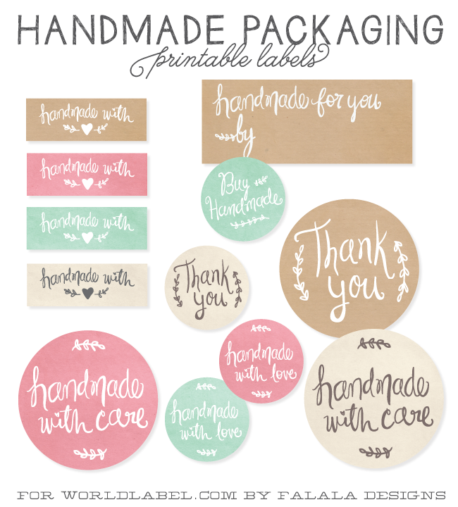 Handmade Packaging Labels  Free printable labels & templates, label design  @WorldLabel blog!